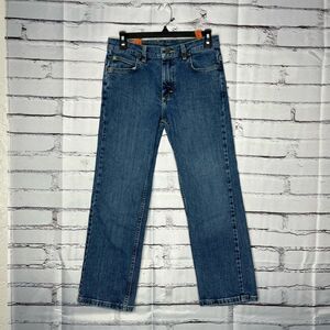 Wrangler Blue Straight Jeans Classic Fit SZ 12 Zip Button Adjustable Waistband